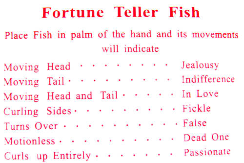 12 Fortune Telling Fish - Miracle Teller Palm Reading - gag party toy gifts