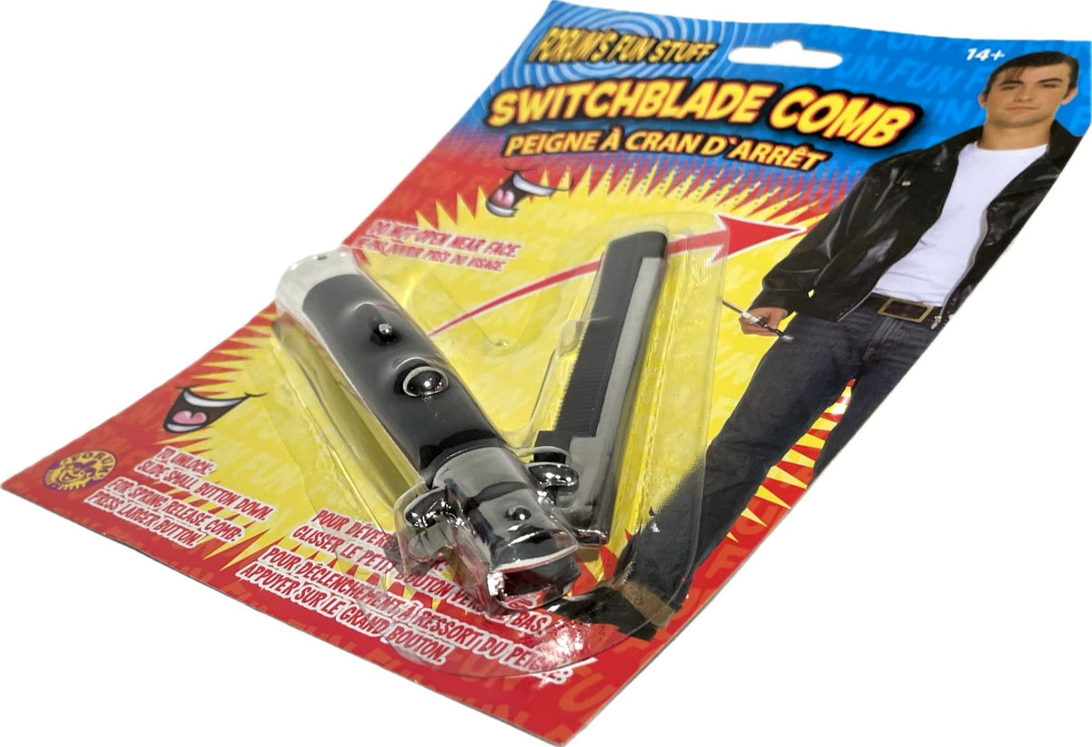 Push Button Pocket Comb – Fake Switchblade Style Folding Hair Comb