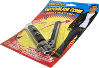 Push Button Pocket Comb – Fake Switchblade Style Folding Hair Comb