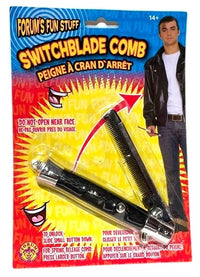 Push Button Pocket Comb – Fake Switchblade Style Folding Hair Comb