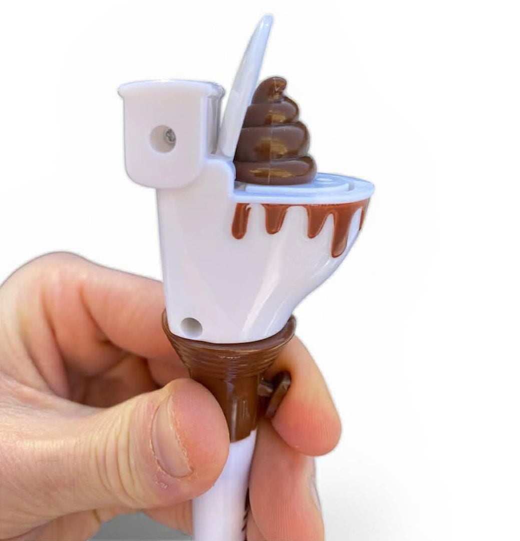 🚽 Toilet Poop Pen – Pop-Up Poo Emoji Gag Gift