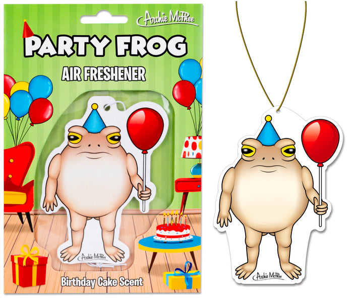 🎉 Party Frog Air Freshener – Your Car’s New BFF! 🐸🎈 Birthday Cake Sent 🍰