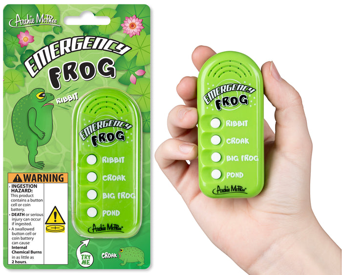 🐸 Handheld Emergency Frog Sound Machine – Ribbit, Croak, Big Frog & Pond Fun!😂