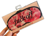 FU#% OFF Sleep Mask - Rose Floral Sleeping Eye Blindfold Soft EyeMask