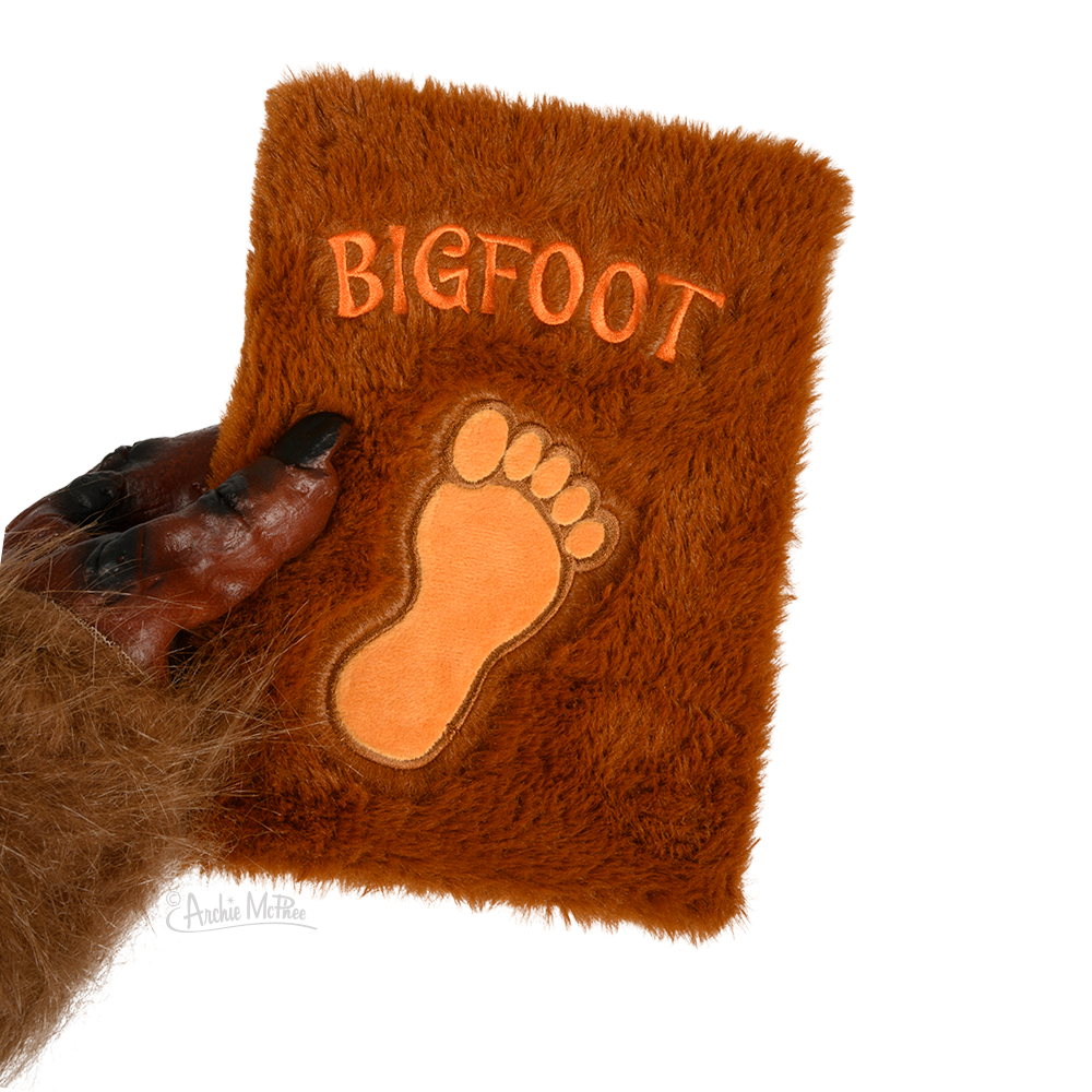 BIGFOOT Fuzzy Notebook - Sasquatch Journal Sketchbook Diary - Archie McPhee