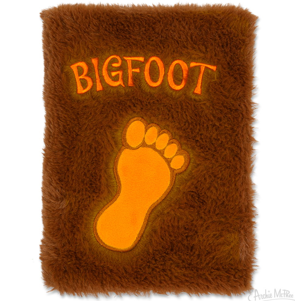 BIGFOOT Fuzzy Notebook - Sasquatch Journal Sketchbook Diary - Archie McPhee