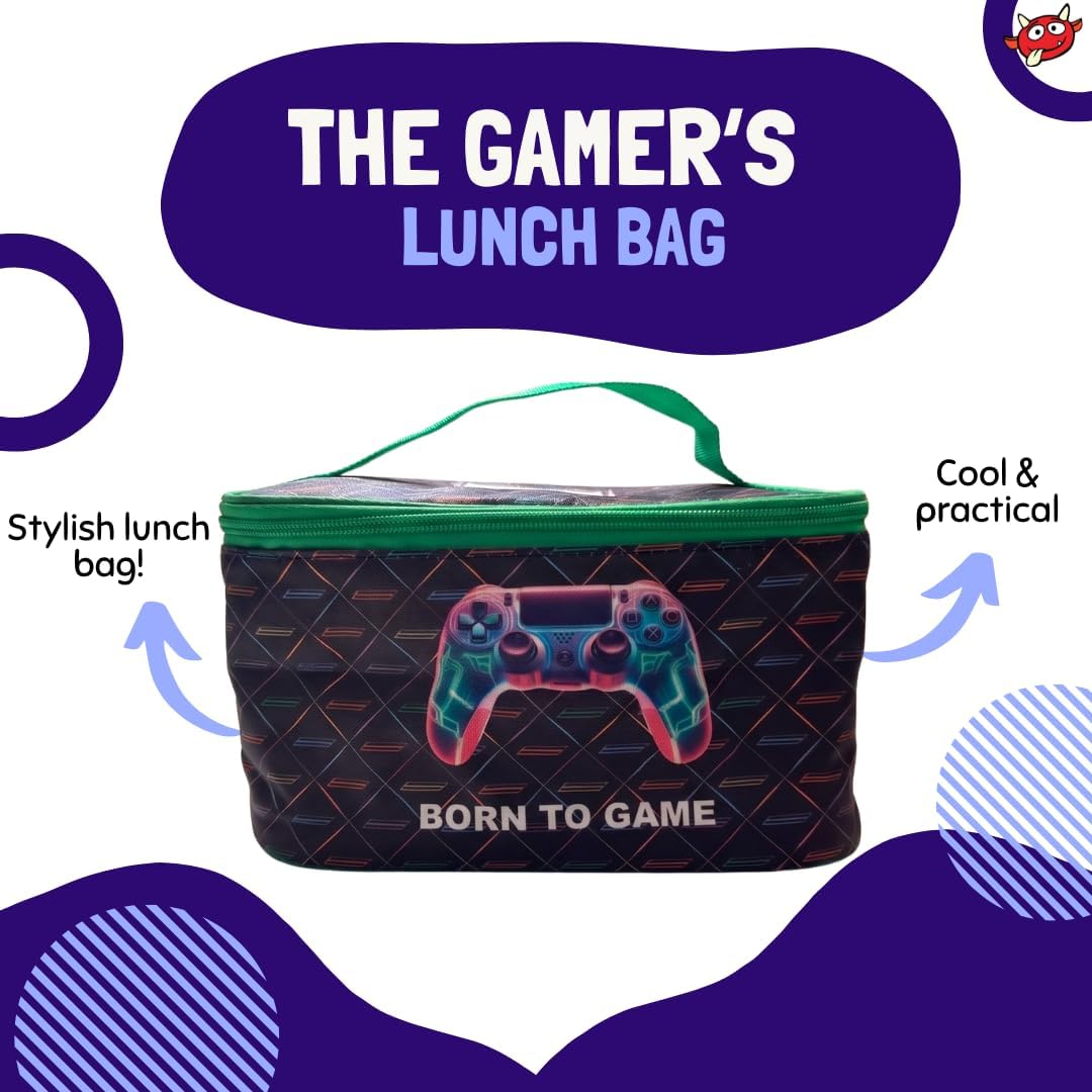 Share 🎮 Born to Game Lunch Bag – Funny Gamer Gaming Lunch Box Insulated Cooler Gift🎁