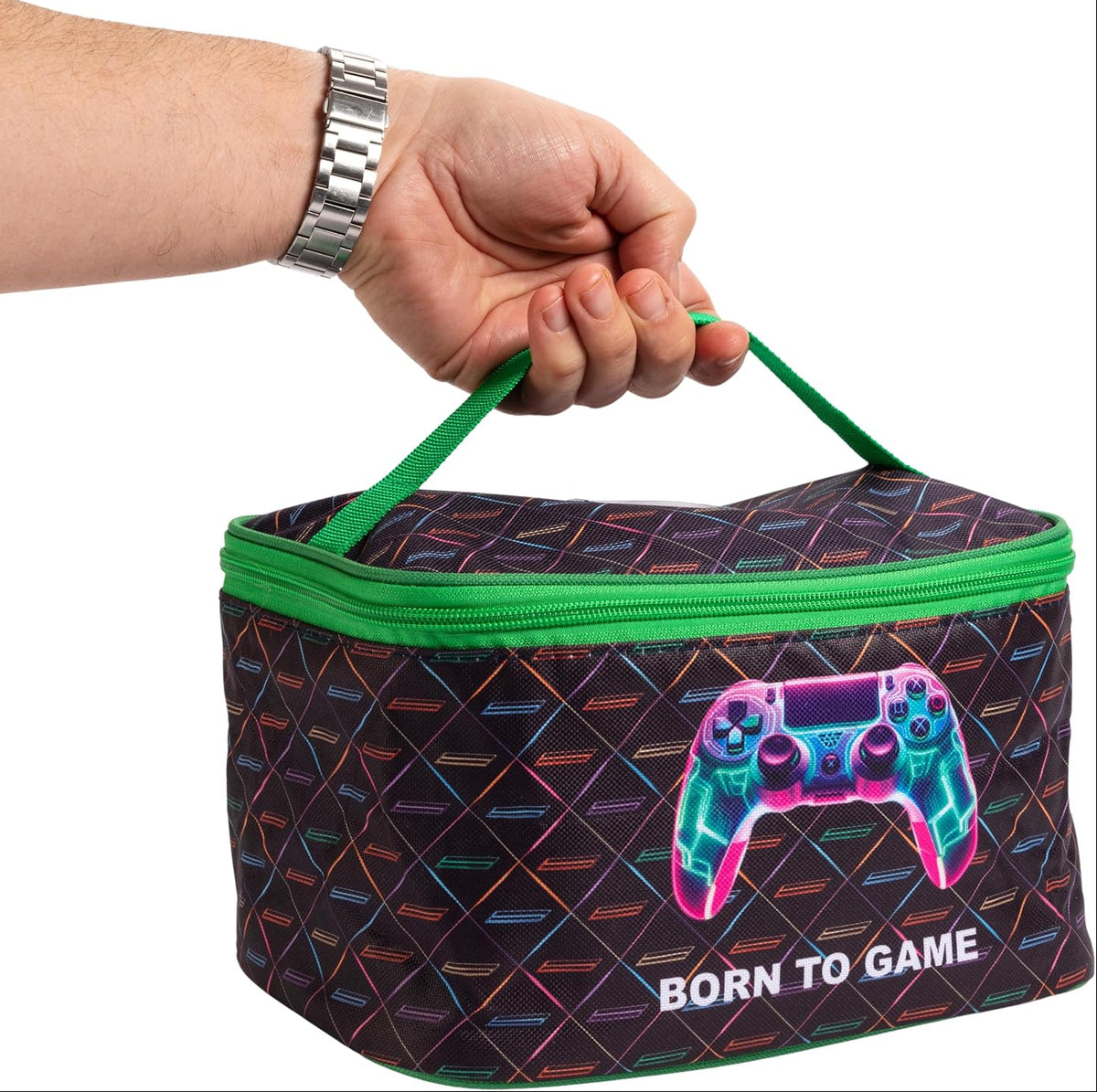 Share 🎮 Born to Game Lunch Bag – Funny Gamer Gaming Lunch Box Insulated Cooler Gift🎁
