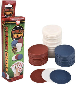 2500 Plastic Poker Chip set - Red White Blue- bulk lot