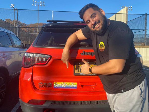 OUT ON PAROLE Car Magnet - Vicious Mean Joke Jail Prank!
