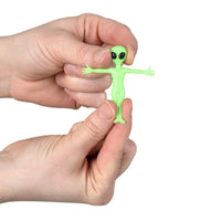 🛸 Case of 48 Glow-in-the-Dark Stretchy Aliens | UFO Kids Toys Party Favors 👽