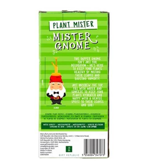 Ceramic Gnome Statue Plant Spray Mister  💦 Funny Cute Garden Houseplant Decor