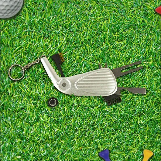 ⛳️🔥 Golf Multi-Tool – 7-in-1 Pocket Caddie Gadget Bottle Opener Keychain Gift🎁