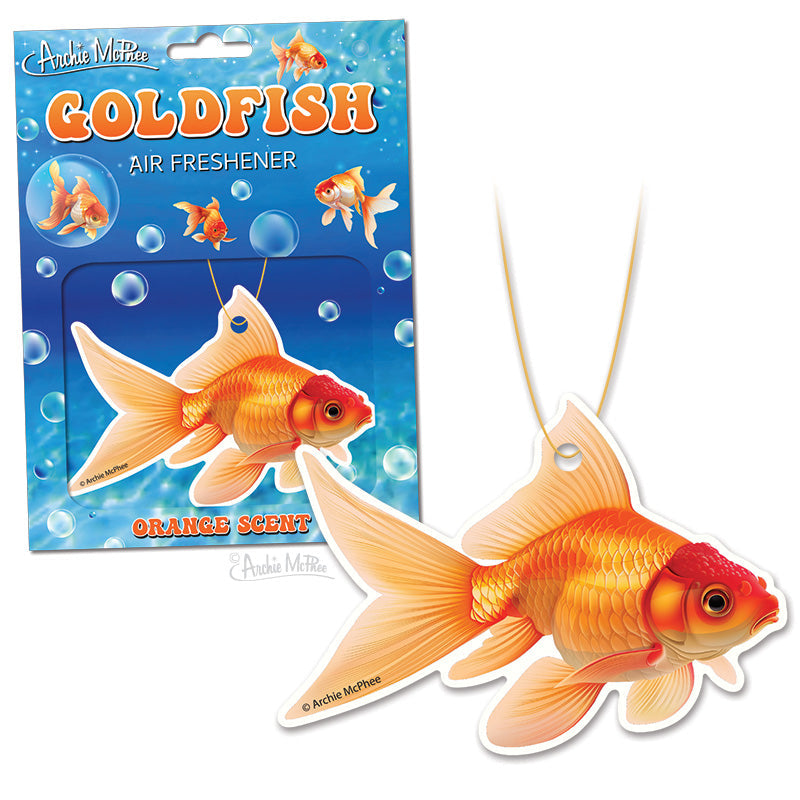 GOLDFISH Car Home Air Freshner - (Orange Scent) - Archie McPhee