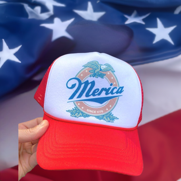 'Merica Trucker Snapback USA American Pride Hat - Retro Skater Ball Cap