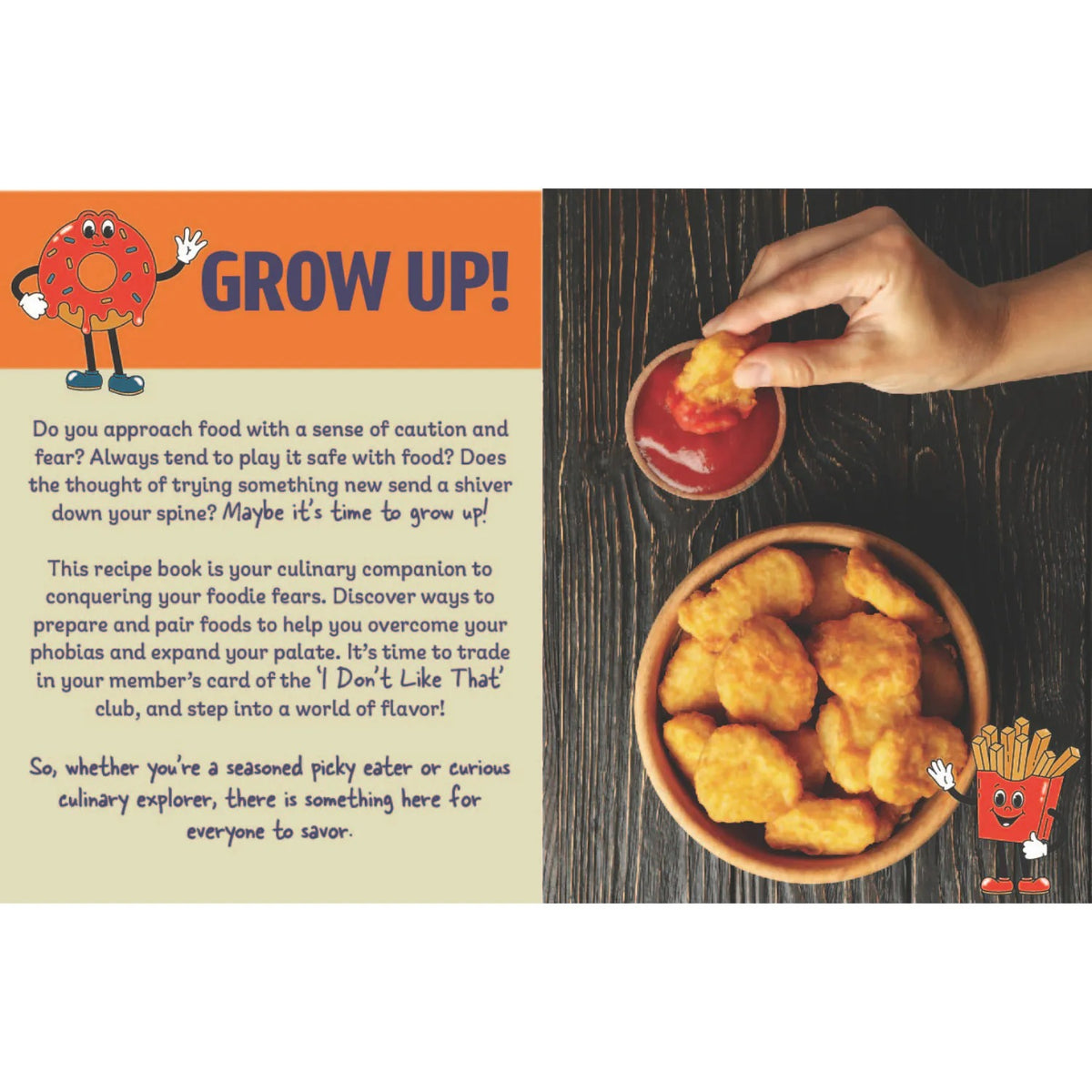 Grow Up! "Recipes To Cure Picky Eaters" Hardcover Book - Funny Gag Joke Gift