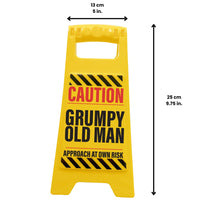 😠 Caution Grumpy Old Man Desk Sign ⚠️ Funny Home Work Office Gag Gift 📛
