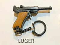 12 Vintage 80's mini llavero diecast pistola de metal pistola - pantalla de fundición a presión