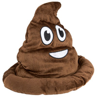 The 💩 Poop Emoji Hat is a hilarious gag gift and party costume accessory shaped like the classic smiling poop emoji—perfect for adding fun to any event!.