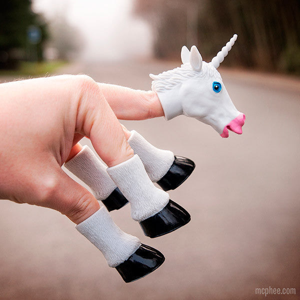 HANDICORN - Magical Unicorn Finger Tiny Hands Puppet Toy - Archie McPhee