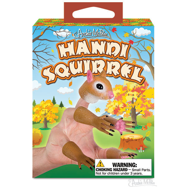 HANDISQUIRREL- Squirrel Finger Tiny Hands Puppet Office Toy - Archie McPhee