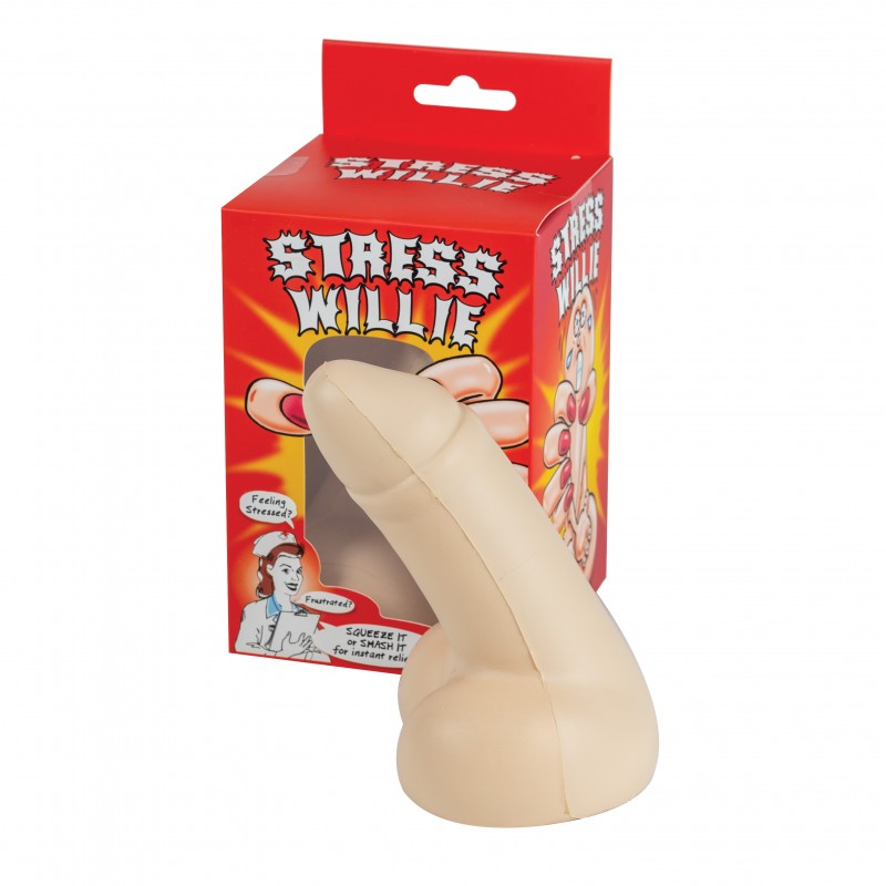 STRESS WILLIE - Squeeze Squeezable Pecker Relief Adult Novelty Joke Toy Gift