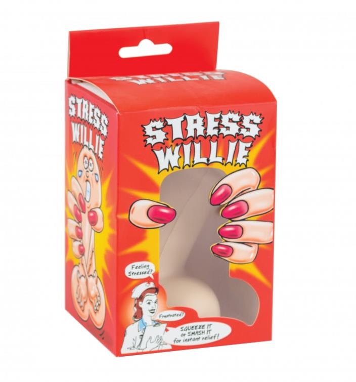 STRESS WILLIE - Squeeze Squeezable Pecker Relief Adult Novelty Joke Toy Gift