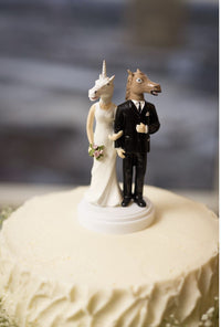 Unicorn and Horse Wedding Cake Topper - Weird & Wacky Fun Decor!  Archie McPhee