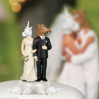 Unicorn and Horse Wedding Cake Topper - Weird & Wacky Fun Decor!  Archie McPhee