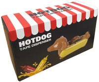 Hotdog Tape Dispenser w/ 3 Rolls Ketchup Tape Funny Novelty Desk Gag Gift 🌭😂