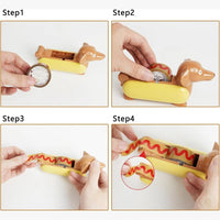 Hotdog Tape Dispenser w/ 3 Rolls Ketchup Tape Funny Novelty Desk Gag Gift 🌭😂