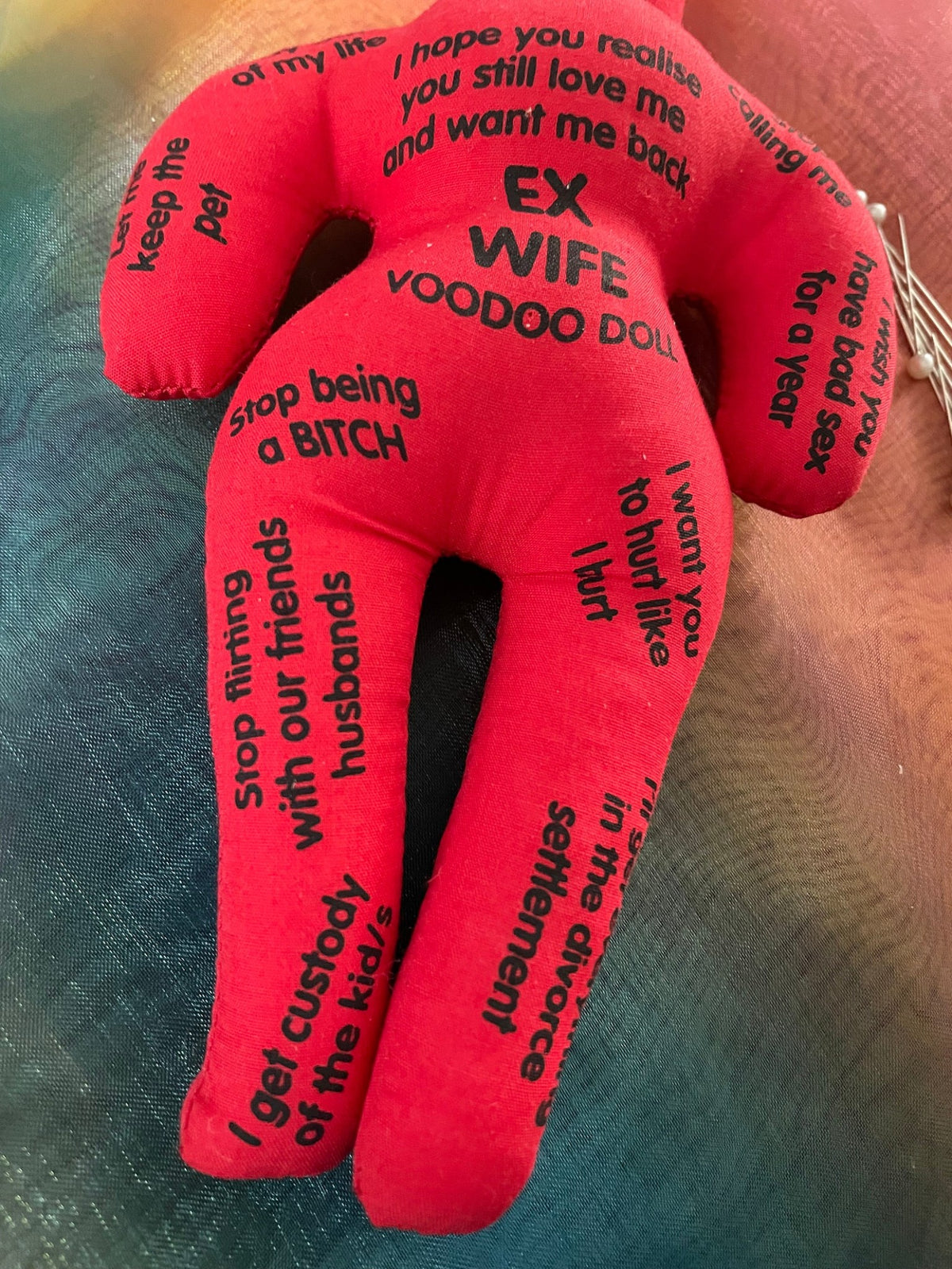 Ex-Wife Voodoo Doll with Pins ~ Adult Gag Joke Toy Gift - Stop being a Bitch!