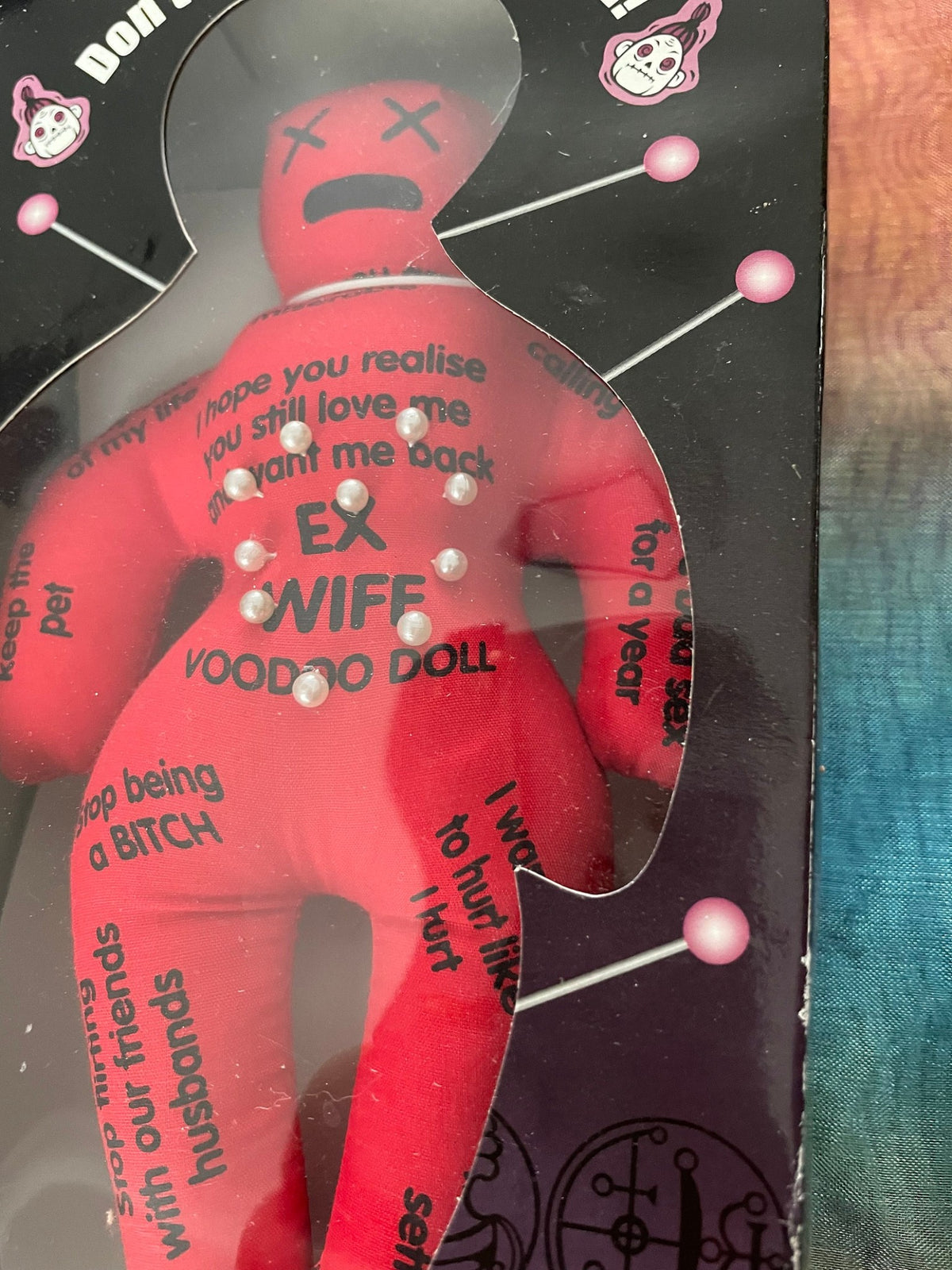 Ex-Wife Voodoo Doll with Pins ~ Adult Gag Joke Toy Gift - Stop being a Bitch!