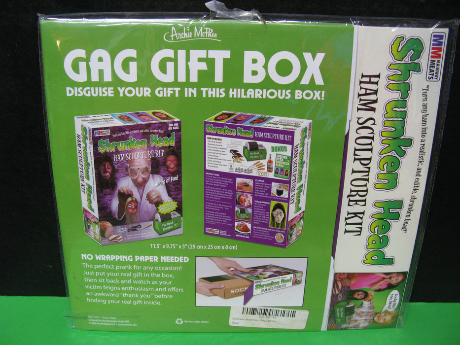 Shrunken Head Ham Gag Gift Box - Funny Prank Gift Box - Archie McPhee