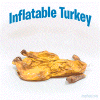 INFLATABLE TURKEY - Thanksgiving Blow Up Decoration Gag Joke Gift- Archie McPhee