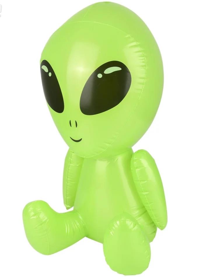 12 TOTAL Galactic Green Alien 24" Inflatables Party Decoration Blow-Up Space UFO