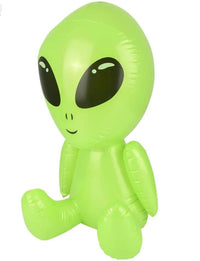 12 TOTAL Galactic Green Alien 24" Inflatables Party Decoration Blow-Up Space UFO