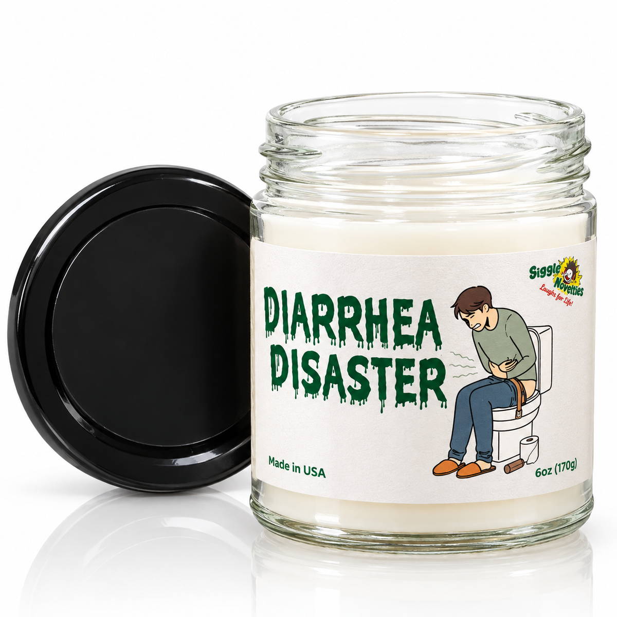 DIARRHEA DISASTER Scented Candle -  Fart Stink Ass Poop Bomb GaG Prank Joke Gift
