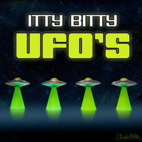 🛸 Itty Bitty UFOs 4pc Mini Set Soft Vinyl Flying Saucers Alien - Archie McPhee