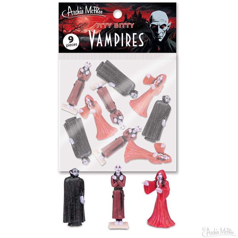 Itty Bitty Vampires (Bag of 9) - Mini Statue Figurines - Archie McPhee