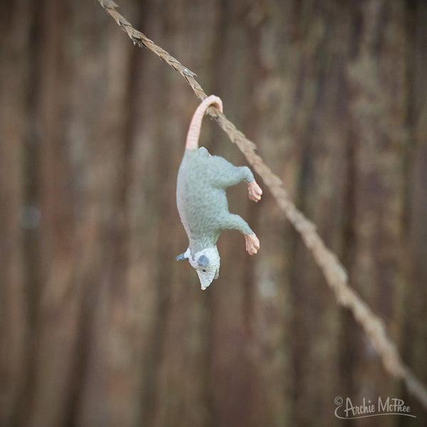 Itty Bitty Possums (Bag of 8) - Miniature Animal Figurine Toys - Archie McPhee