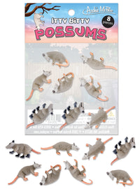 Itty Bitty Possums (Bag of 8) - Miniature Animal Figurine Toys - Archie McPhee