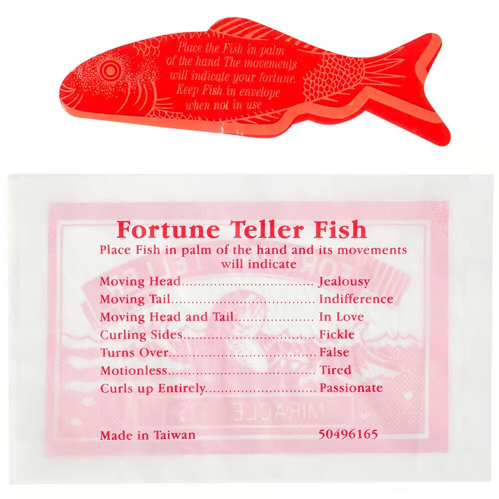 12 Poissons révélateurs de fortune - Miracle Teller Palm Reading - cadeaux de jouets de fête gag