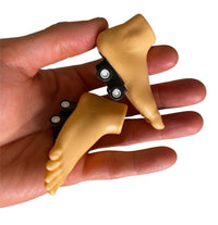 🦶💨 2 Racing Feet Wind-Up Toy Set – Left & Right Foot Pull Back Racers Fun Gag