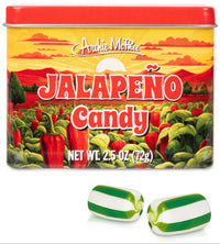 🌶️ Jalapeño Flavored Hard Candy in Tin 2.5 oz – Spicy Pepper Novelty Gag Gift🔥 - Archie McPhee