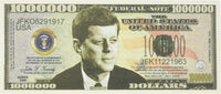 10 TOTAL - JFK John F. Kennedy Commemorative Million Dollar Money Novelty Bills