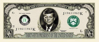 100 TOTAL  John F. Kennedy Million Dollar Money Novelty Party Play Bills JFK