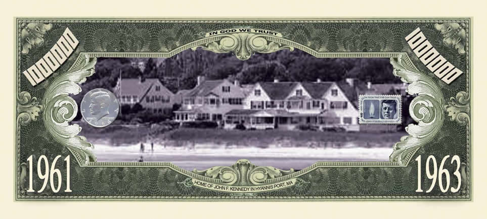 1000 TOTAL  John F. Kennedy Million Dollar Money Novelty Party Play Bills JFK