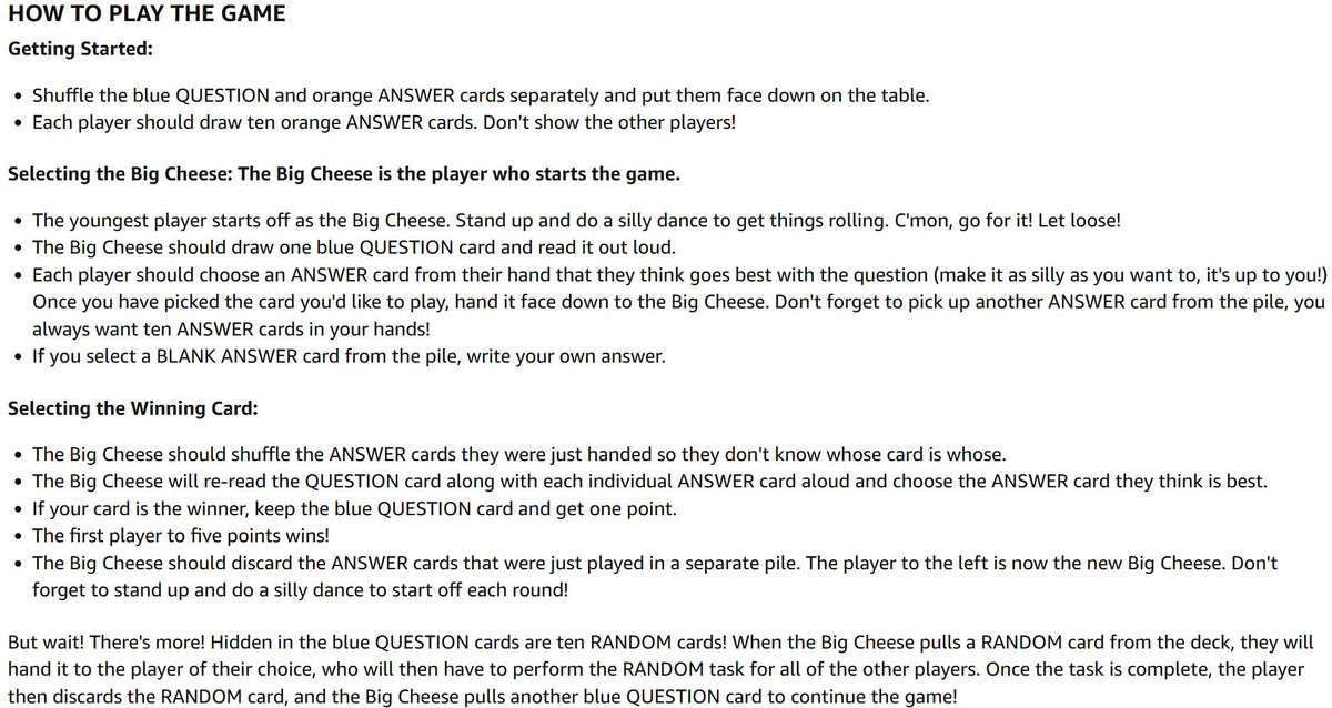 👨‍👩‍👧‍👦 Kids Create Absurdity Funny Card Game for Childs Kids Family Game 😂