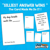 👨‍👩‍👧‍👦 Kids Create Absurdity Funny Card Game for Childs Kids Family Game 😂